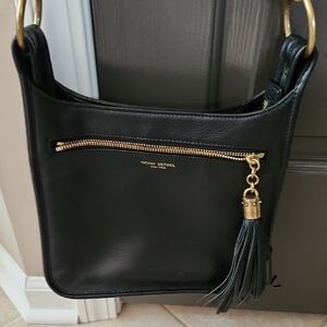 Michael Kors Black Leather Shoulder Bag